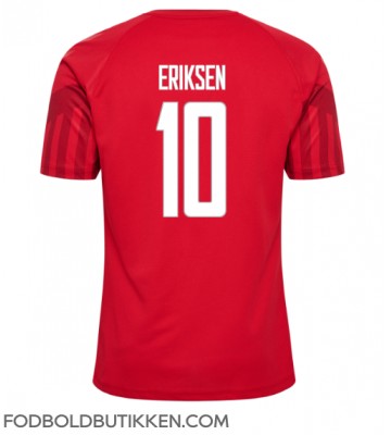 Danmark Christian Eriksen #10 Hjemmebanetrøje VM 2022 Kortærmet